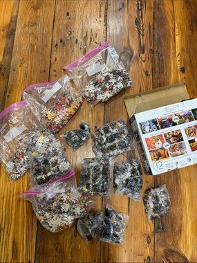 12-Pack Jigsaw Puzzle Set - Autumn & Cozy Scenes - 150 to 300 pieces